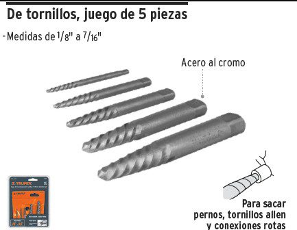 JGO EXTRACTORES D/TORNILLOS LQ