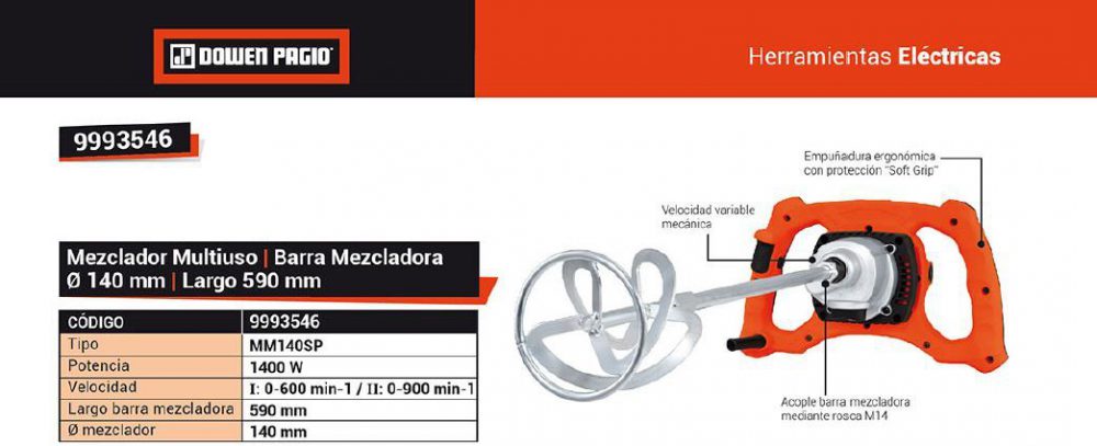 Doble click para ampliar MEZCLADOR MULTIUSO 1400W DOWEN