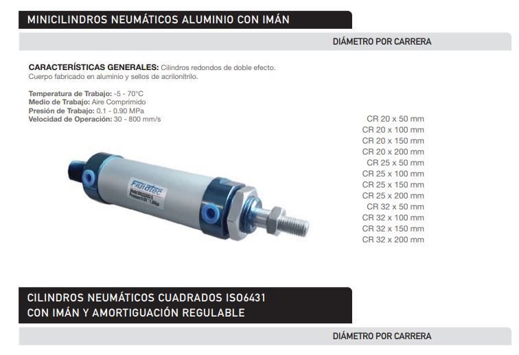 CILINDRO ALUMINIO REDONDO Ø20