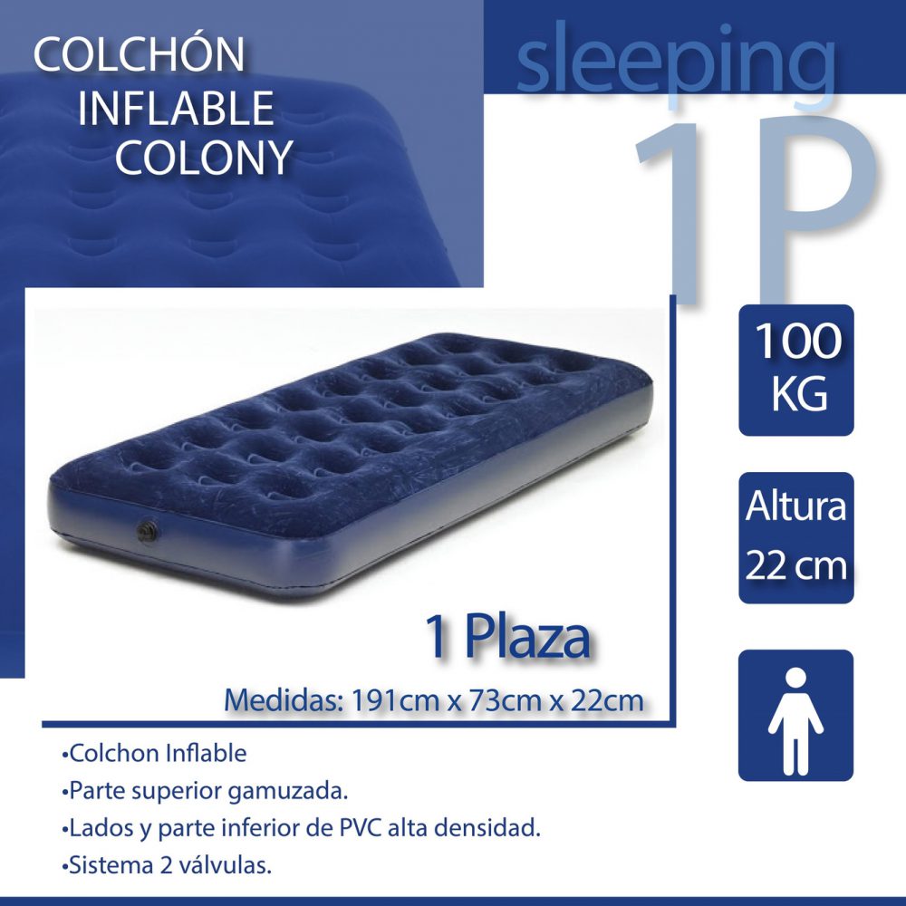 Doble click para ampliar COLCHON INFLABE 1 PLAZA COLONY