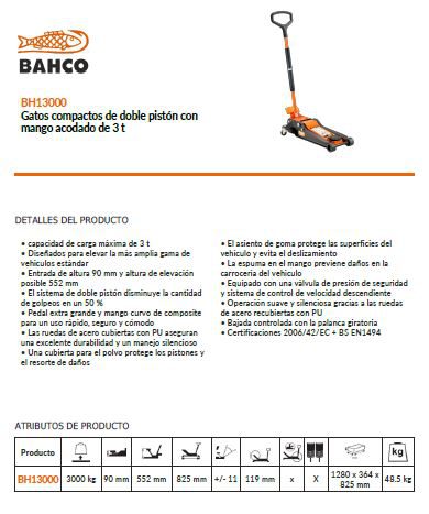 CRIQUE CARRITO 3TN HID   BAHCO