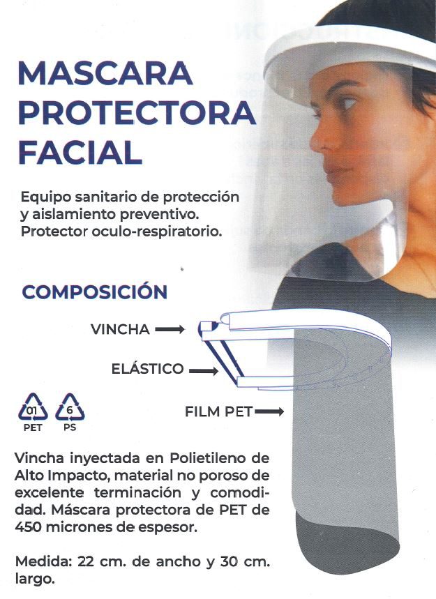 PROTECTOR FACIAL 30X22 INCOLOR
