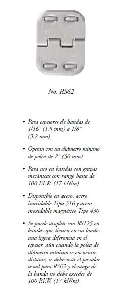 GANCHO RS62SJ48SS INOX. FLEXCO