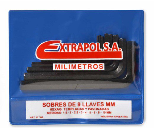 JGO LLAVE HEX 9UNI MM  CANTAME