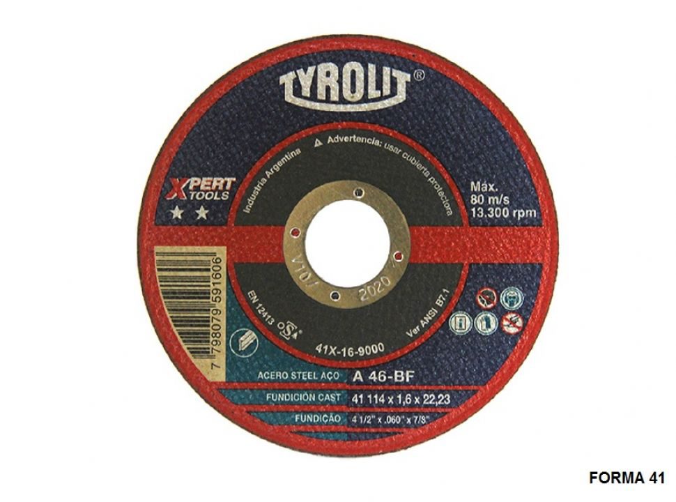 DISCO CORTE C/P 178X1.6 TYROLI